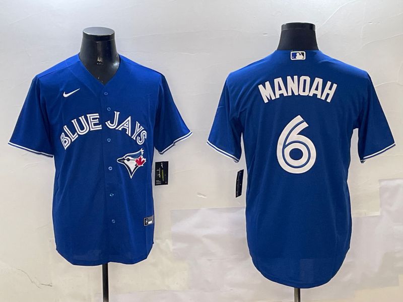 Men Toronto Blue Jays #6 Manoah Blue White Game 2025 Nike MLB Jersey style 1->toronto blue jays->MLB Jersey